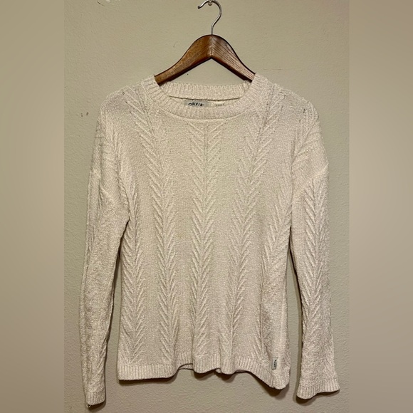 Orvis Sweaters - Orvis Women’s Soft Cream Textured Sweater- Size Small
